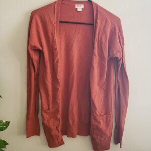 Mossimo Orange Cardigan XS